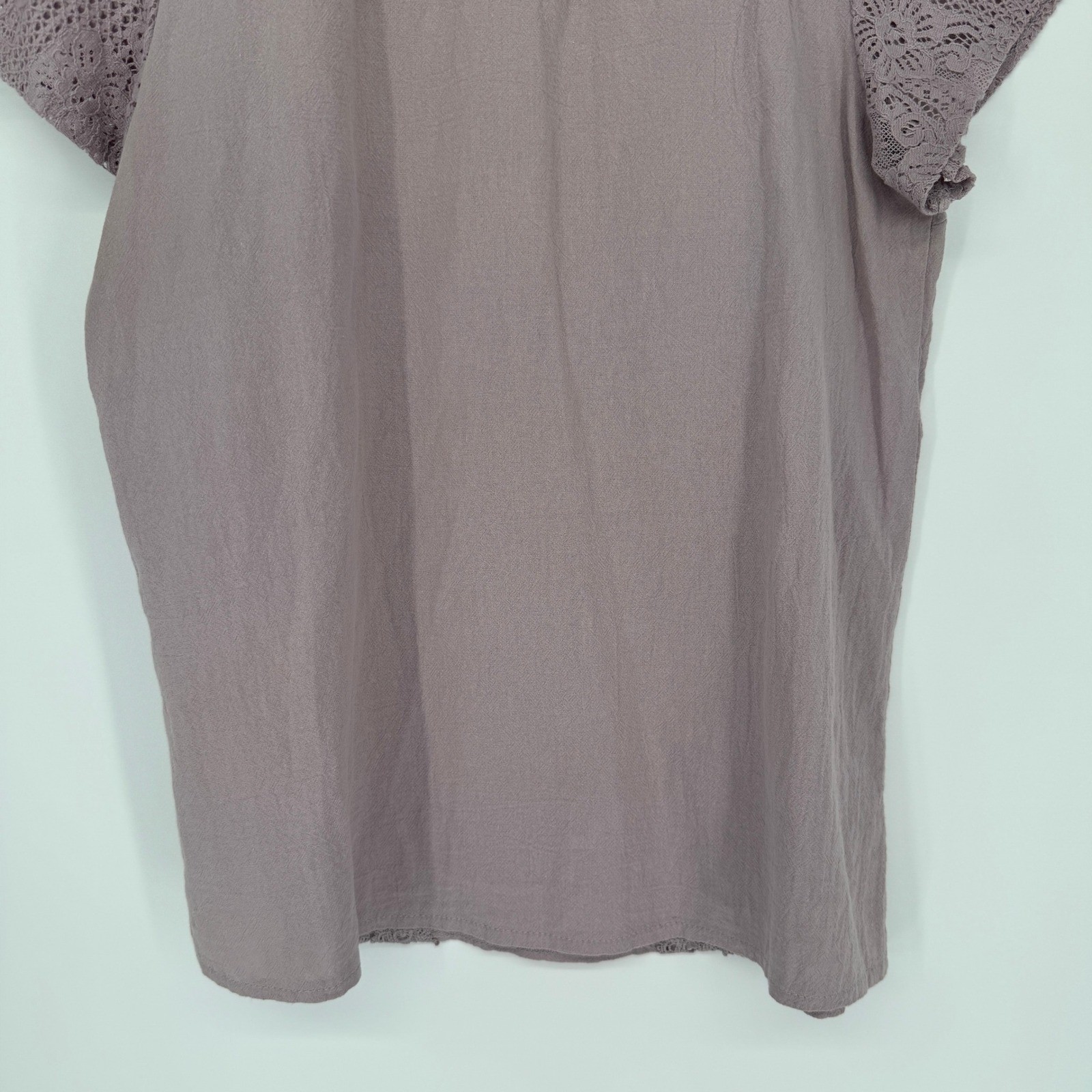 Lace Crochet Top Sz S Cotton Blend Mauve Romantic Cottagecore Victorian Feminine