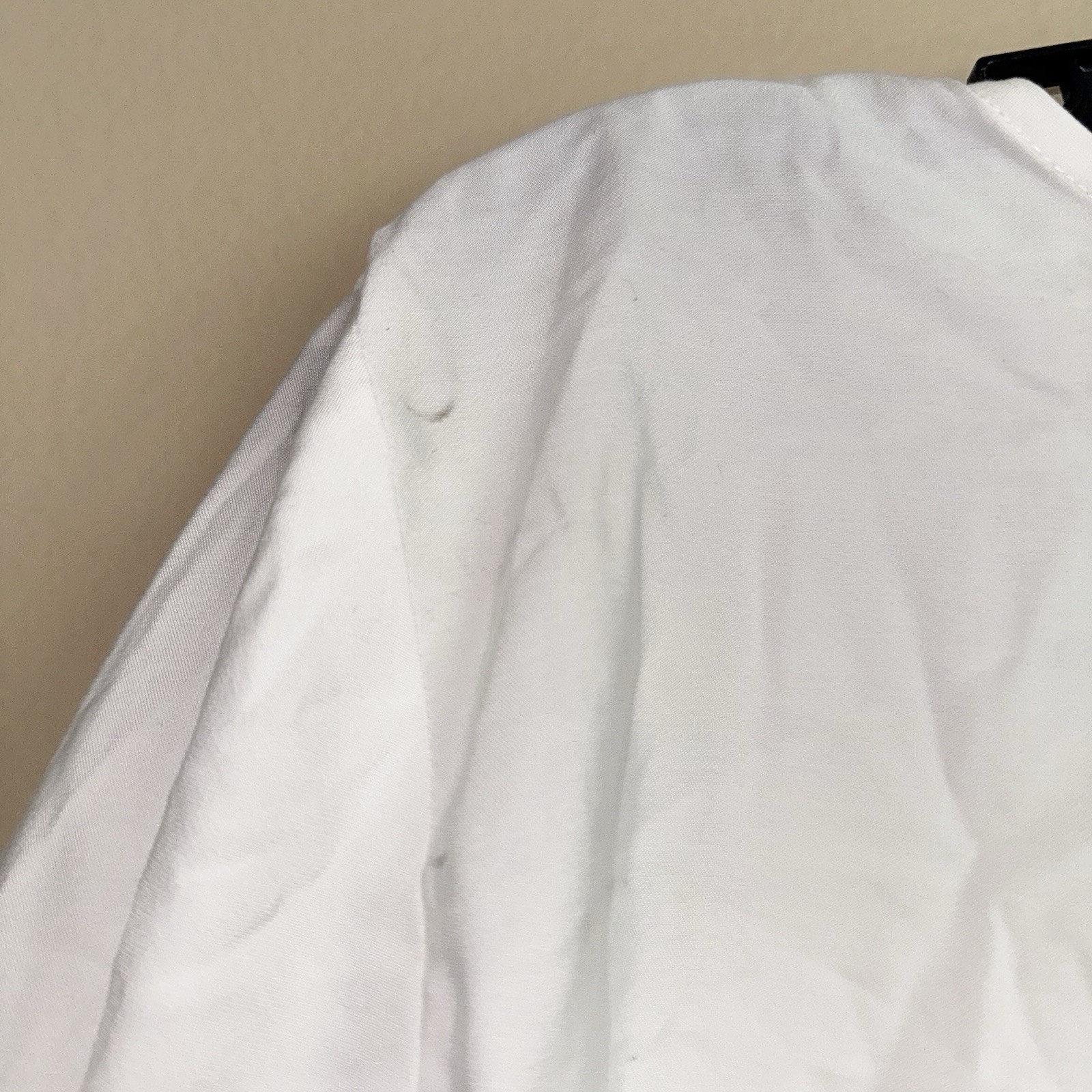 Good American Ivory Long Sleeve Wrap Front Blouse Size 7 (4XL) NWT!