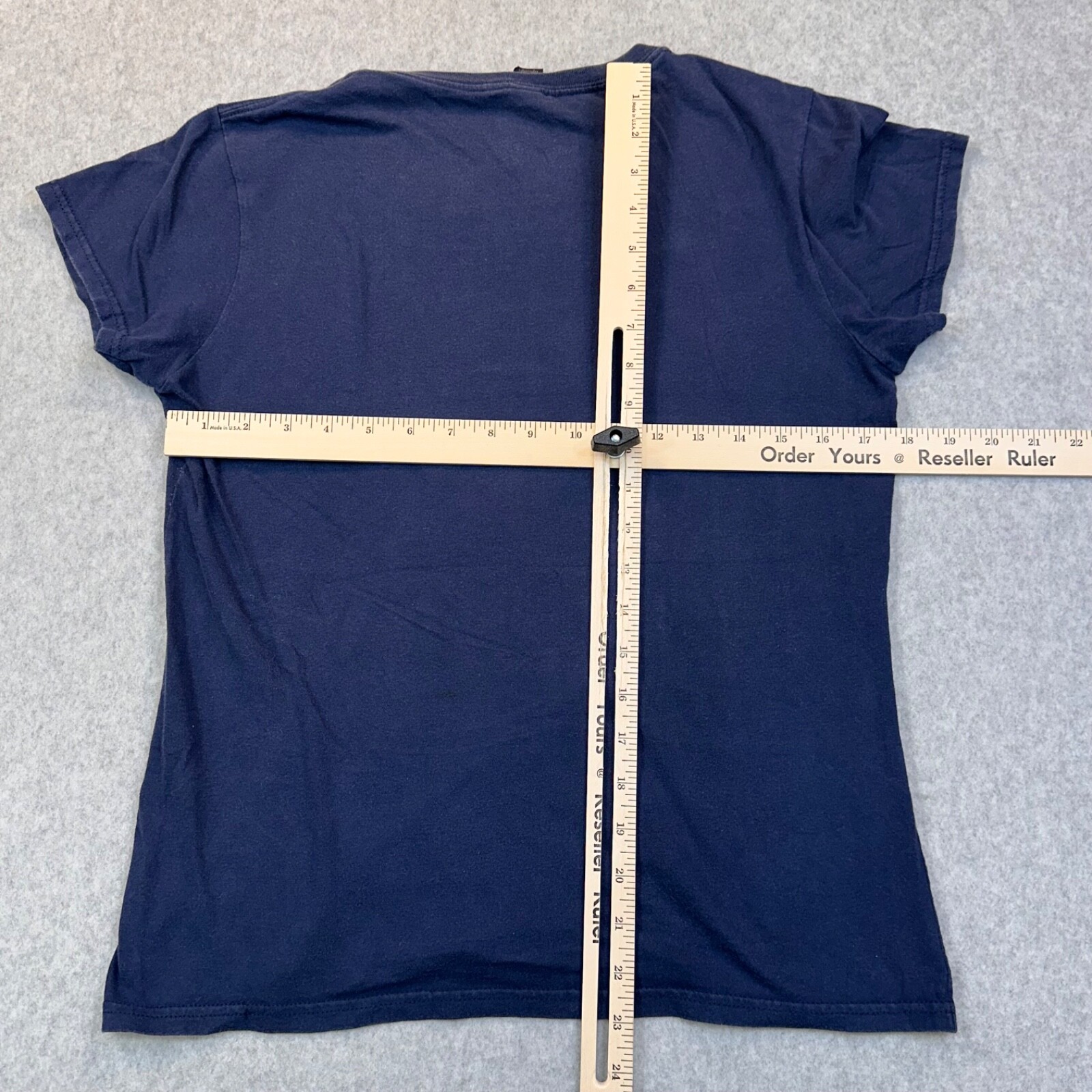 Reading Bunny Nerdy Womens Medium Blue Tee Anvil Lightweight Cotton