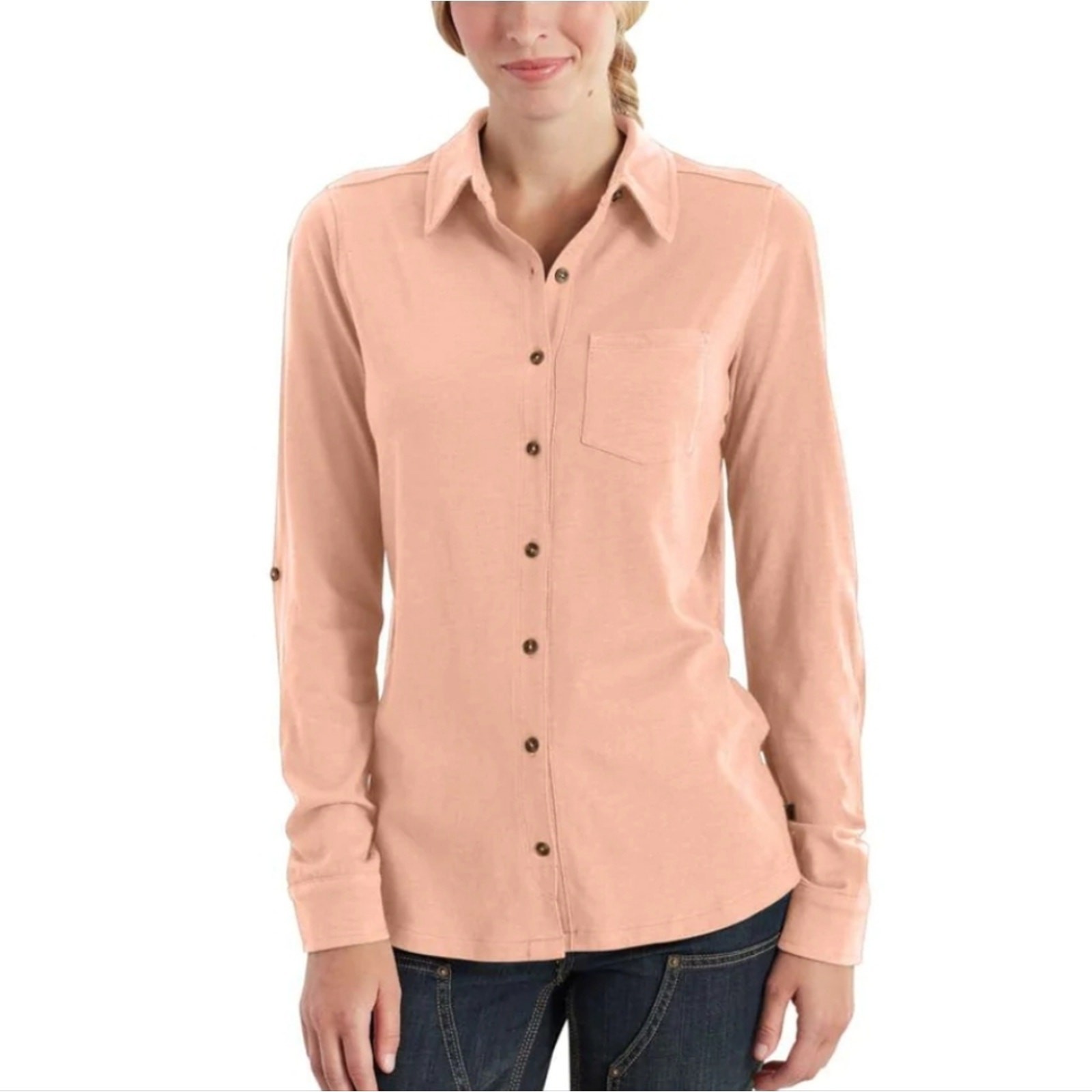 Carhartt Peach Parfait Medina Long Sleeve Tee Size Small