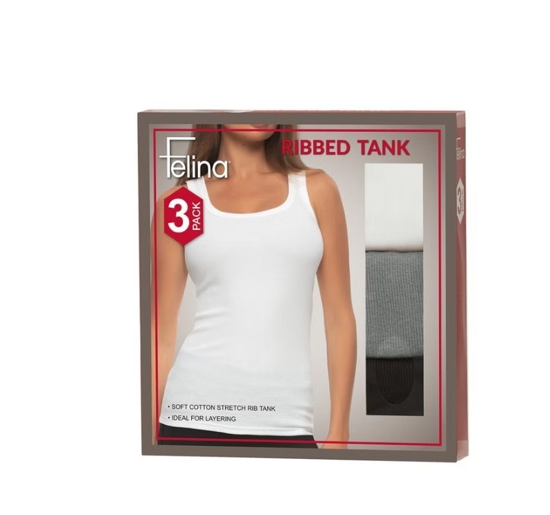 Felina Women’s 3-Pack Ribbed Tank