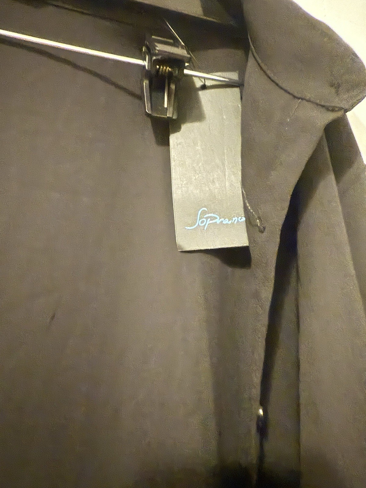 Women size S Soprano Black Long Length Shirt NEW Soprano