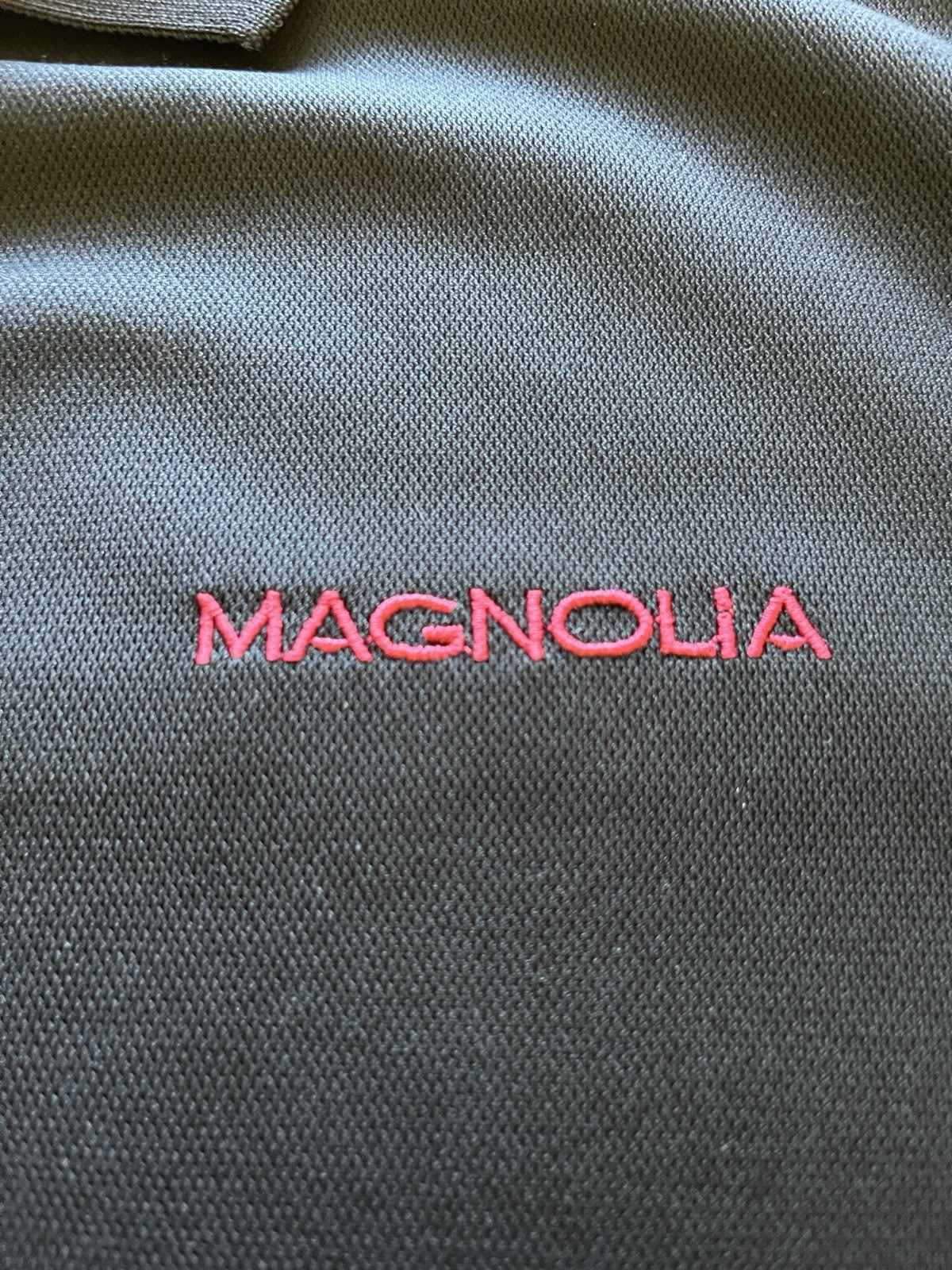 Magnolia Lane Collection Black Polo Shirt With Logo Size Small