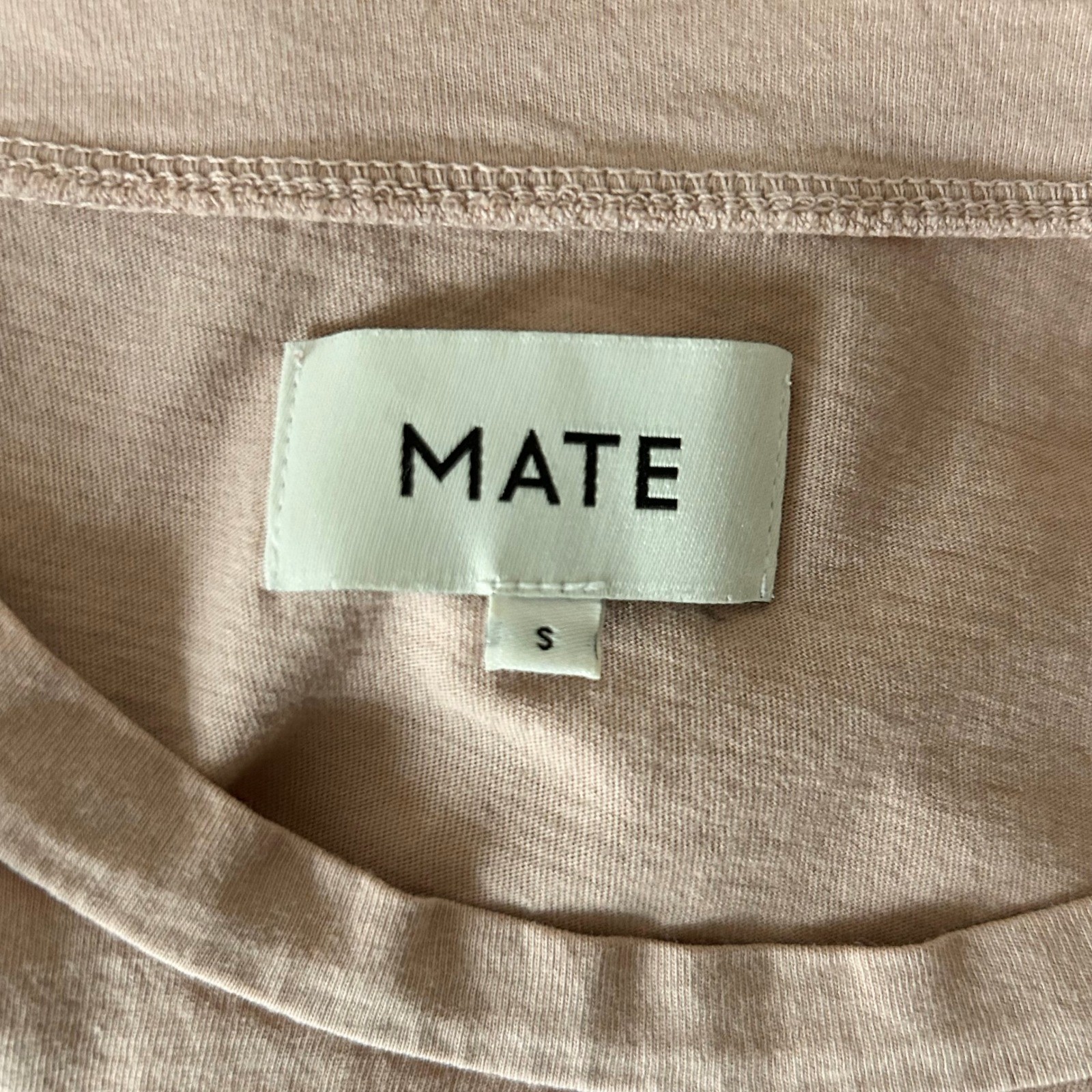 MATE the Label Organic Cotton Short Sleeve Classic Tee Mauve Pink Size Small