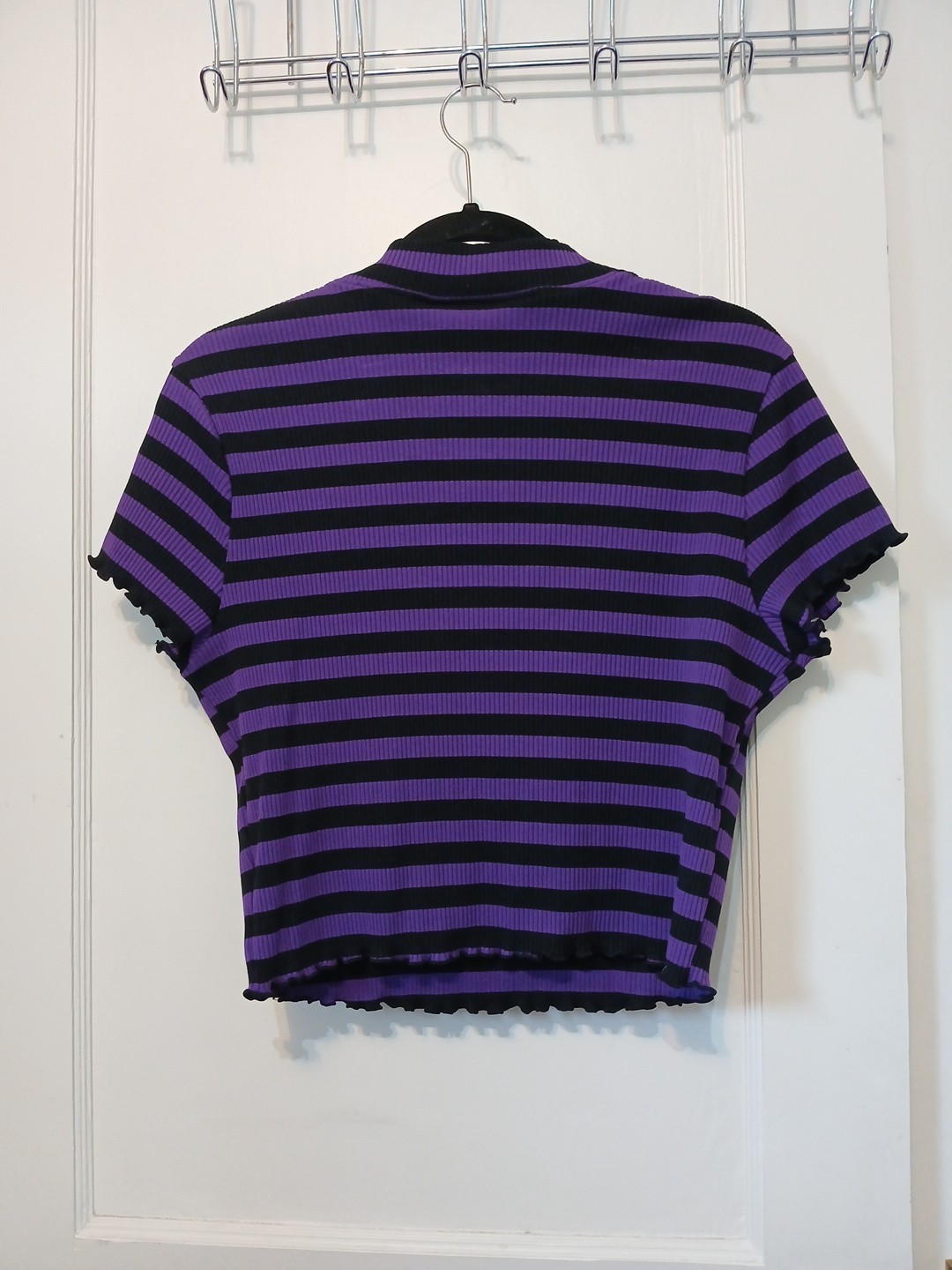 Killstar Malkin Purple And Black Pentagram Crop Top XL NWT