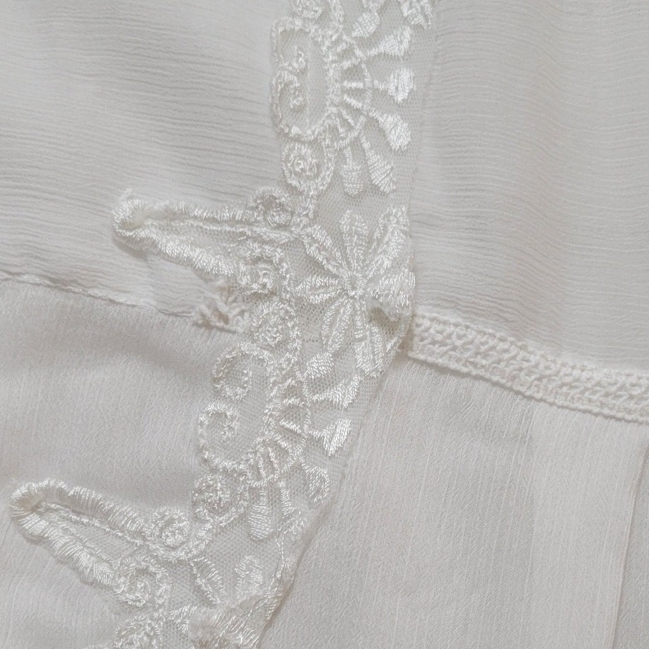 Boho Peasant Fairy Embroidered Lace Trim Tunic Blouse