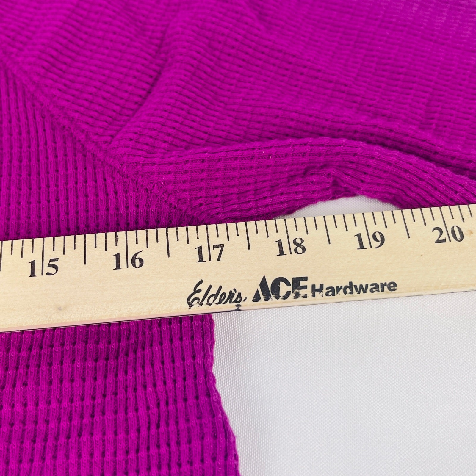 Knox Rose Women’s Thermal Top Long Sleeve Notch Neck Raspberry Pink Size Medium