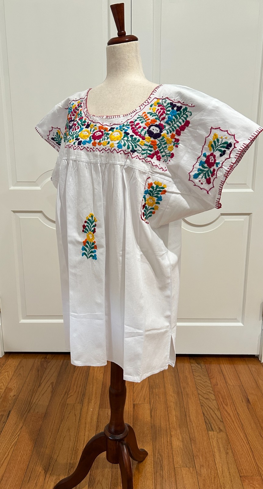 Sandra Blouse From San Antonino Oaxaca mexico. Artisan Top, Boho, short sleeve.