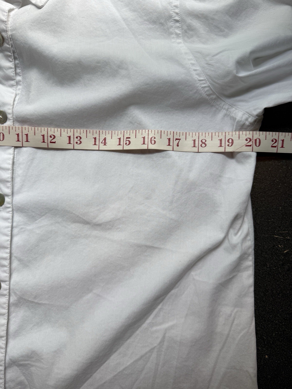 Sigrid Olsen Signature White Button Down Shirt 10 Tan Embroidery Western Boho
