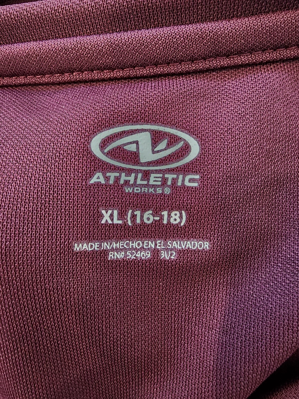 Athletic Works Long Sleeve Core Tee in Purple Size XL New With Tags