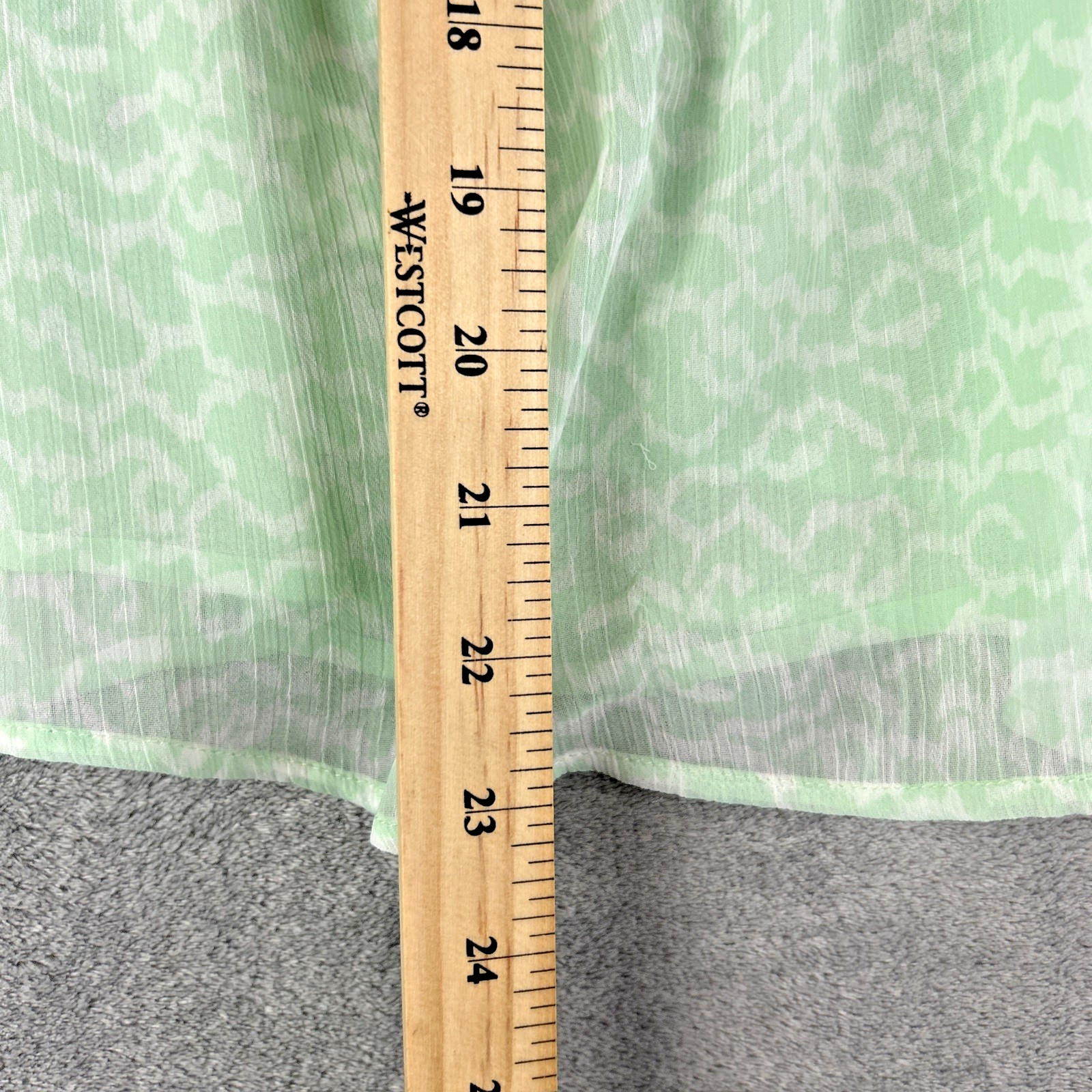 LOFT Blouse Small Smock Green Long Sleeve Keyhole Lined Lightweight Cottagecore