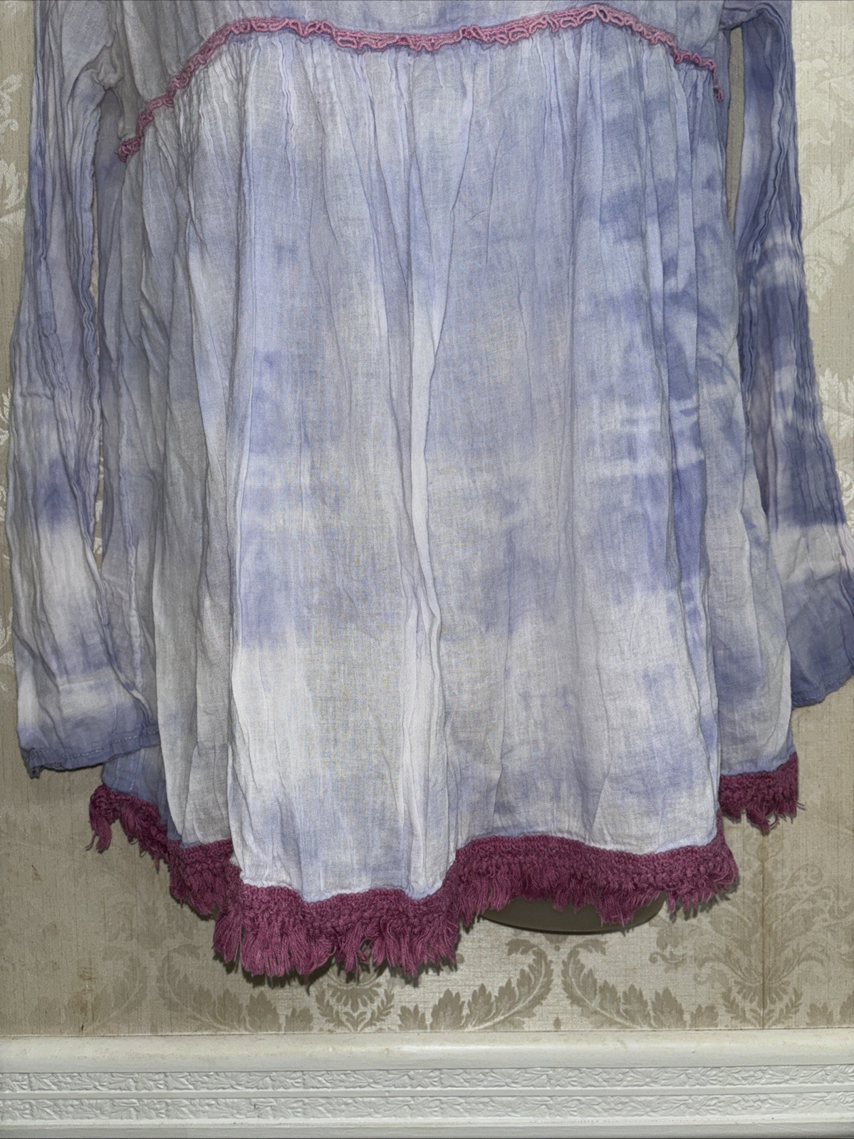 Natural Life Live Happy 100% Cotton Long Sleeve Pullover Top Size S/M
