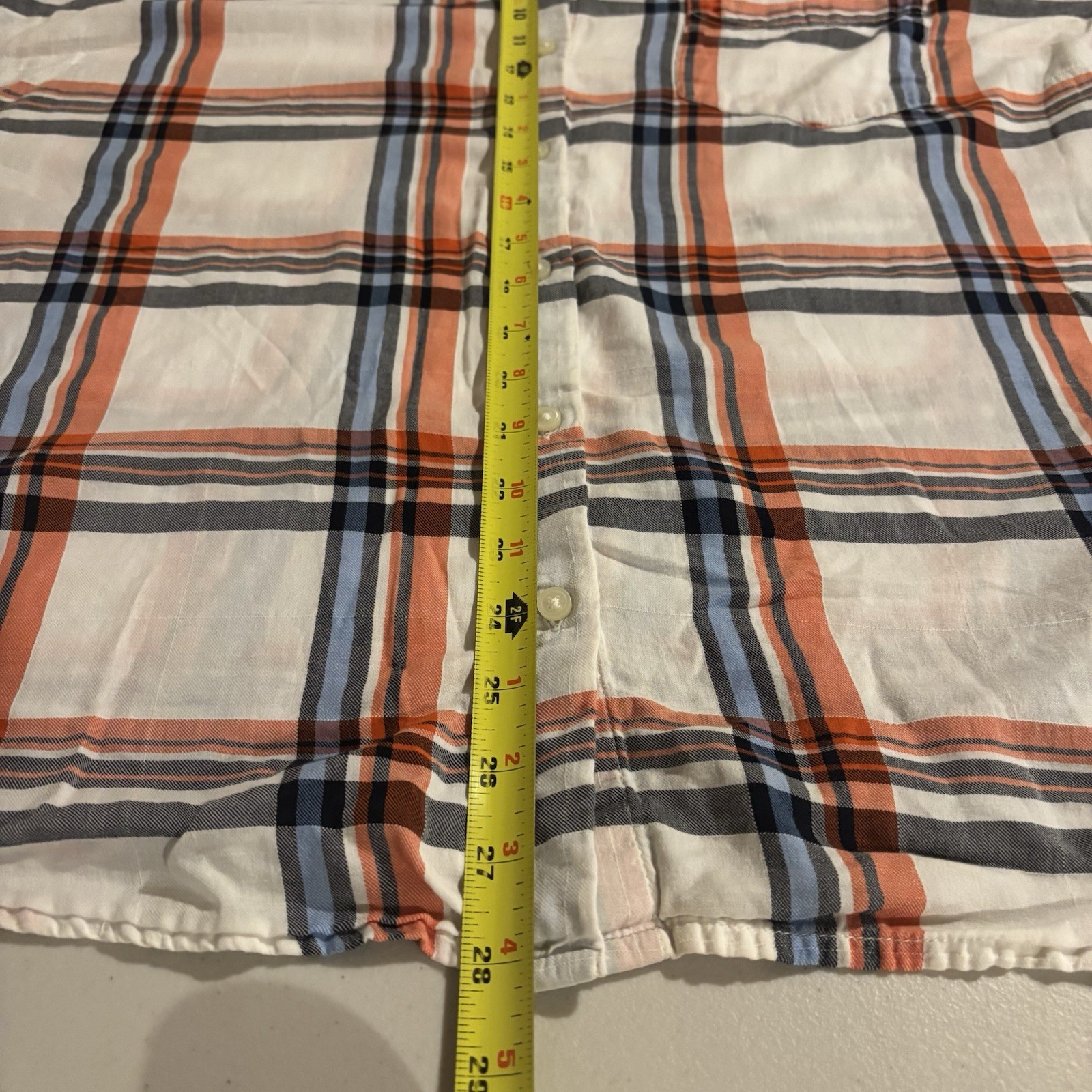Old Navy The Classic Shirt Womens XXL Cotton Spandex Plaid Button Up NN-23