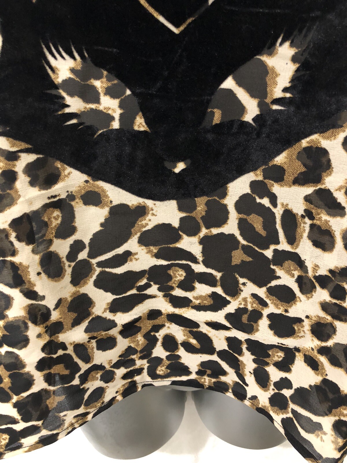 Sugar & Babe Ladies Slip Top LARGE Tokyo Leopard Velvet Cat None Available HOT!