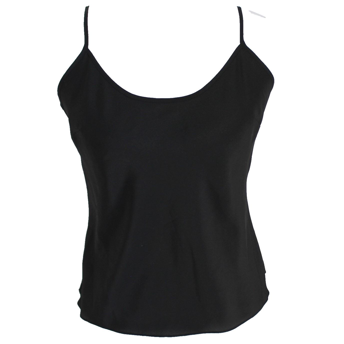 Talbots Cami Tank Top Womens Size 6P Solid Black Adjustable Straps Lightweight