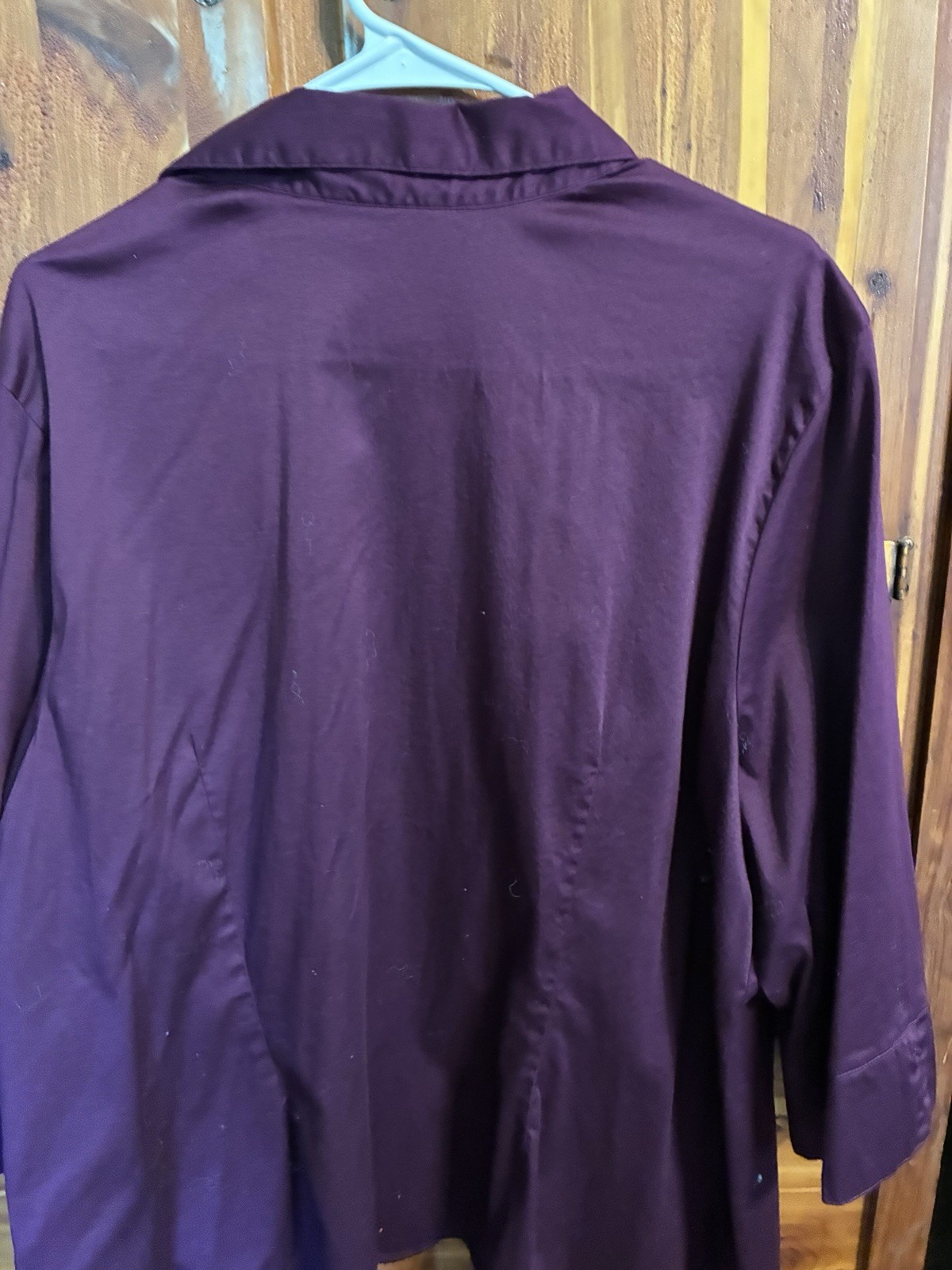 Fred David Woman’s 3X Deep Purple Button Down Blouse