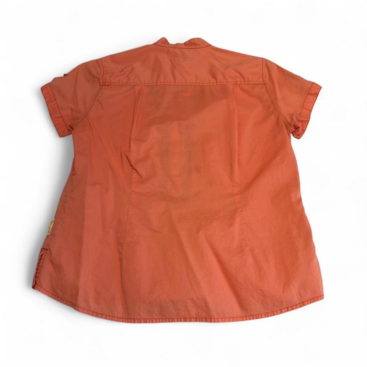 Royal Robbins Embroidered Peach Orange Blouse Top Women’s Medium Preppy Summer