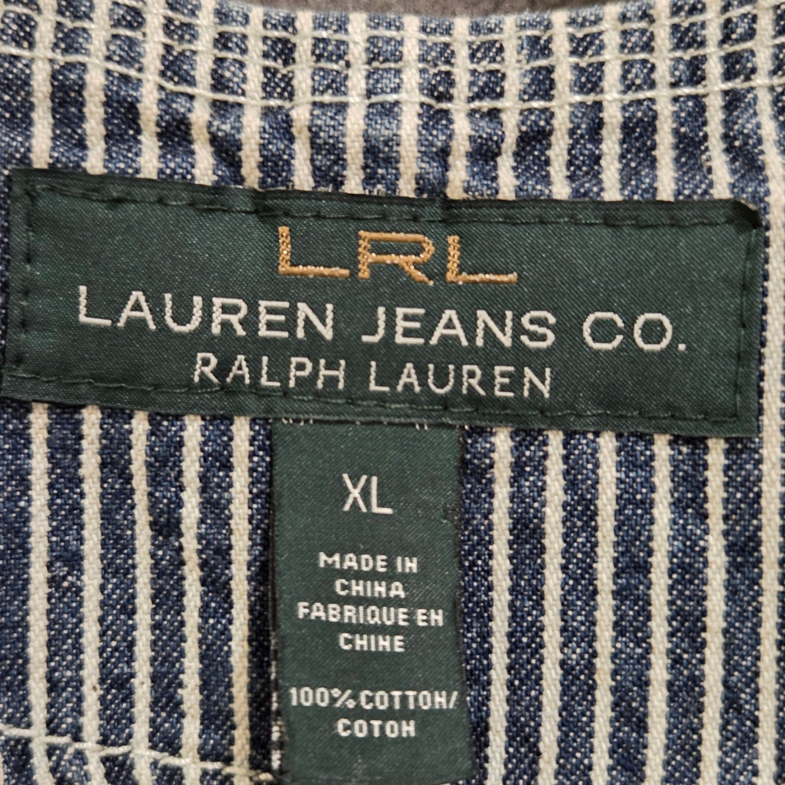 Lauren Jeans Co Ralph Lauren Striped Vest Women’s Size XL Railroad Americana