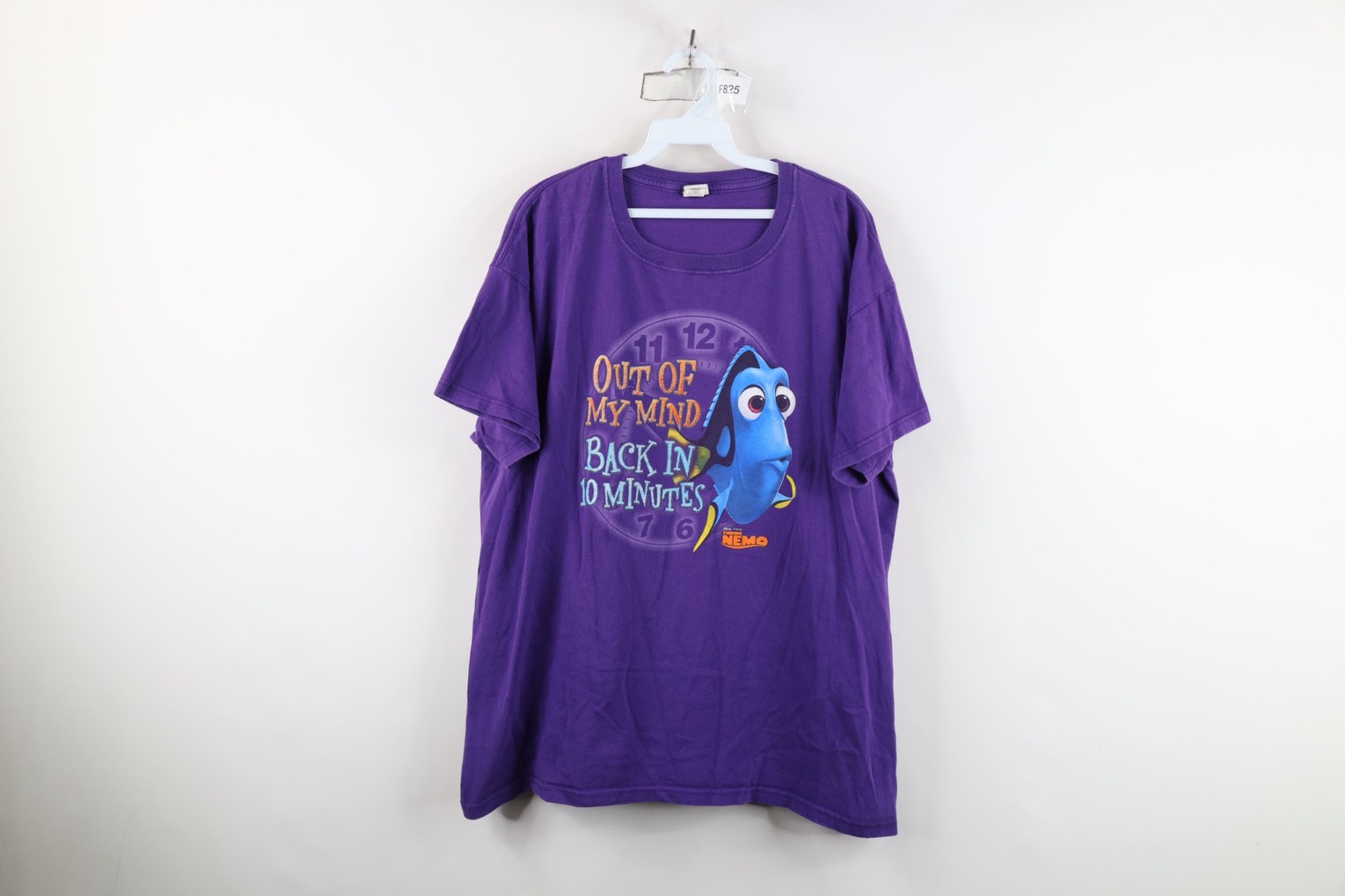 Vintage Disney Pixar Finding Nemo Womens 2XL Faded Dory Fish T-Shirt Purple