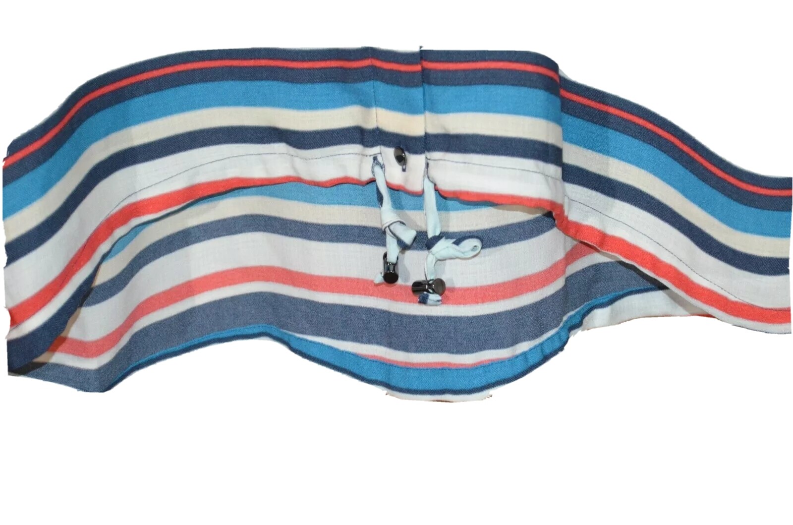 JONES NEW YORK Summer Stripe Navy Red White Roll Tab High Low Blouse XL NWT $80