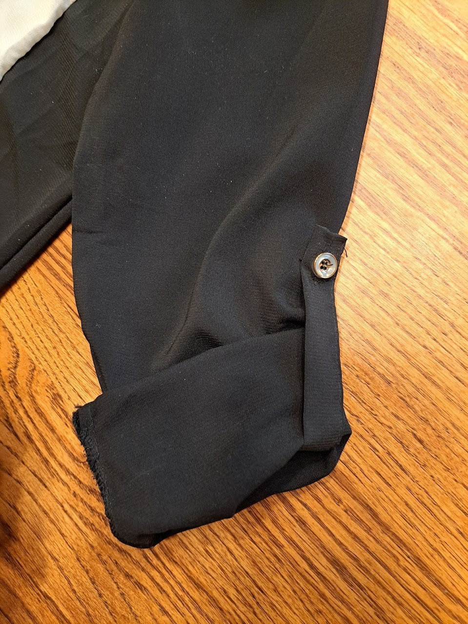 Women’s Blouse 3XL Black Blue White Collar Long Sleeve 3/4 Sleeve Button Front