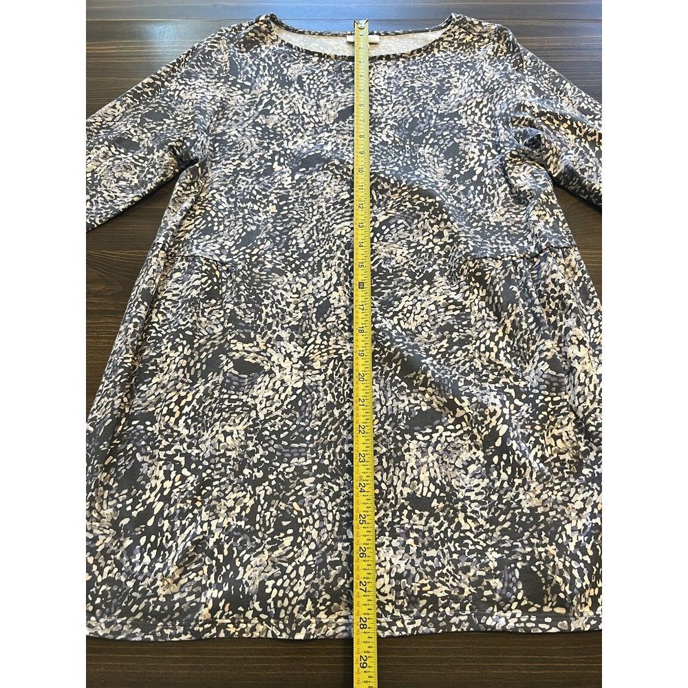 Pure J. Jill 3/4 Sleeve Top Women’s Small Crew Neck Cotton Modal Rayon Abstract