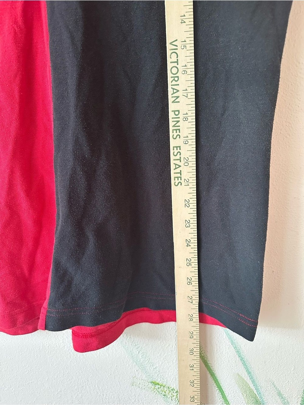 Vintage Kmart KCafe’ Eatery Red and Black Colorblock Polo Shirt with Logo
