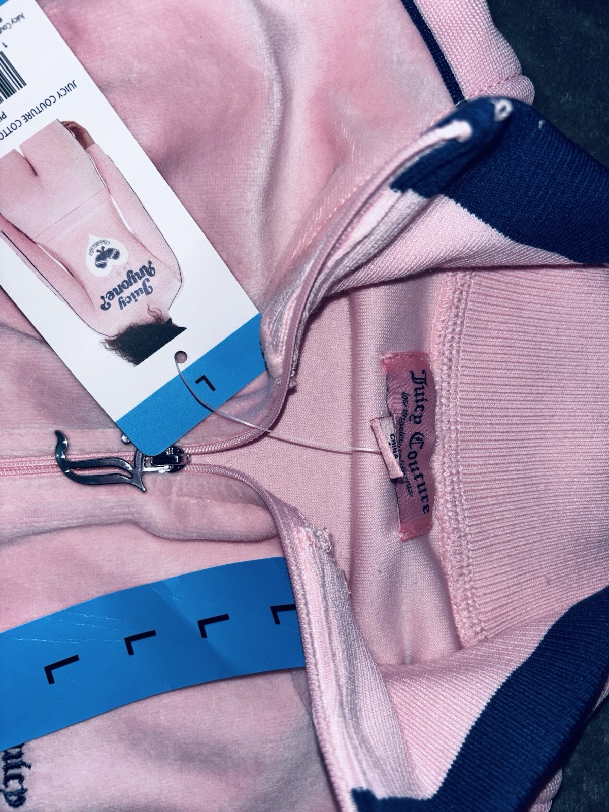 NWT Juicy Couture Velour Tracksuit Set Pink Women’s Size L Pickleball Set