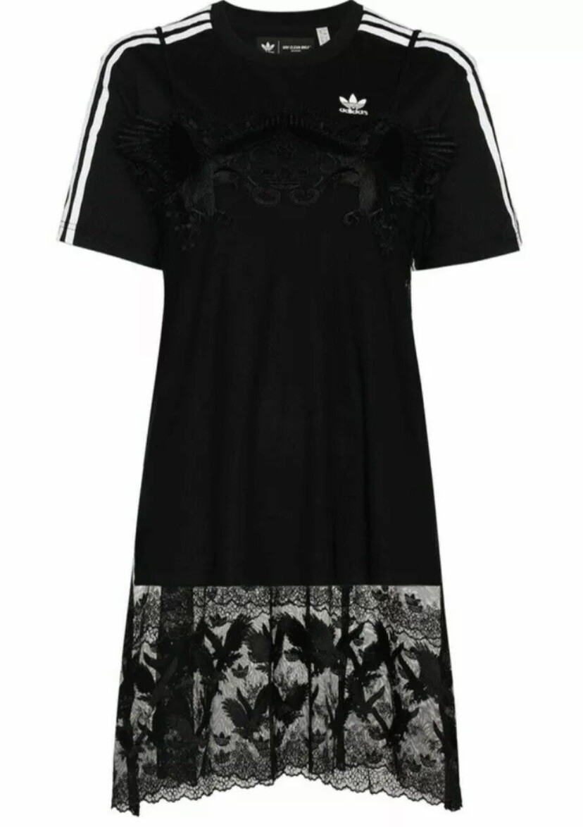 Adidas x Dry Clean Only Bangcock Lace T shirt Dress Small RARE!! NWT