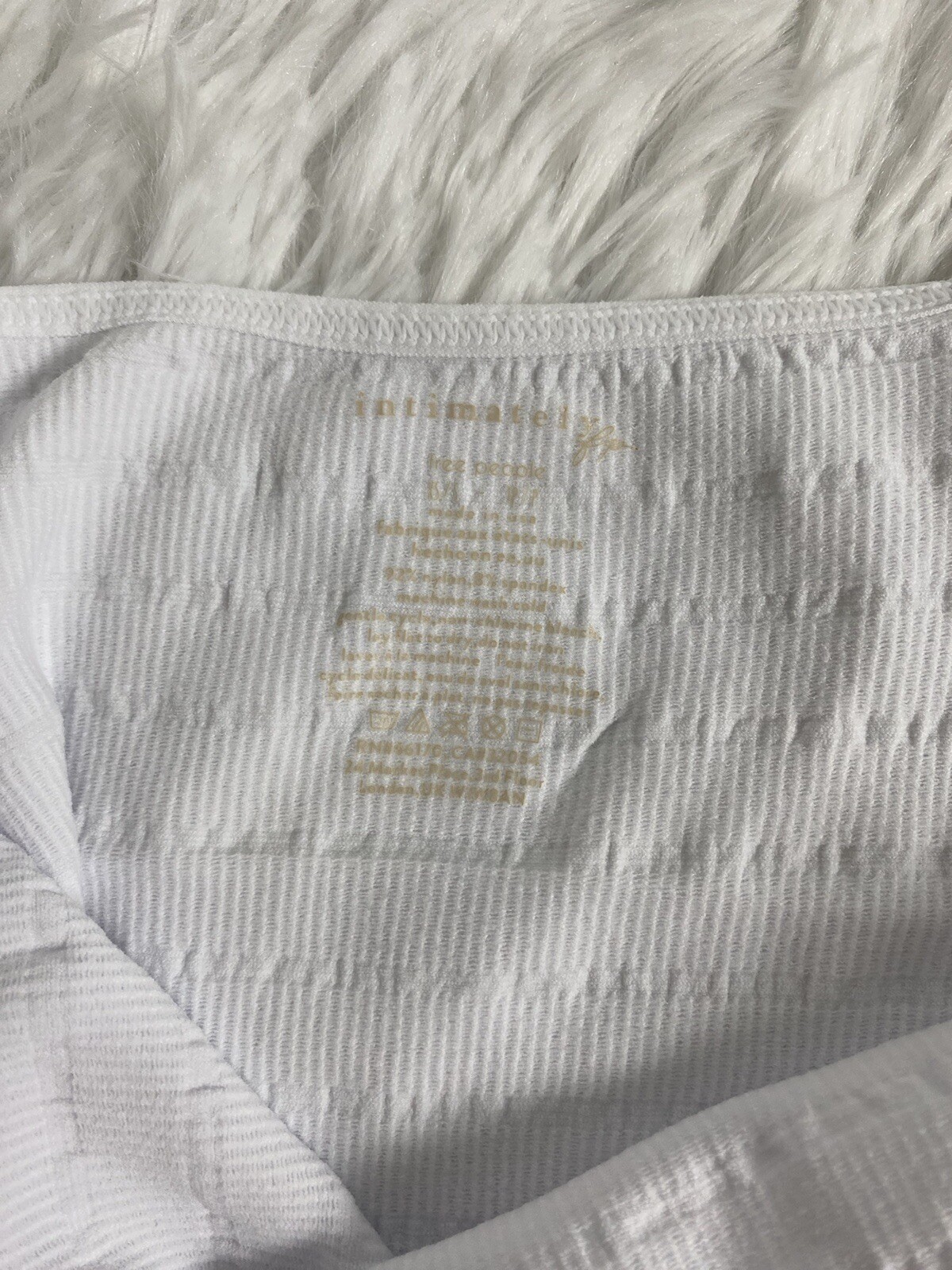 Free People Cami Tank Top Size XS/S White Square Neck Sleeveless Seamless