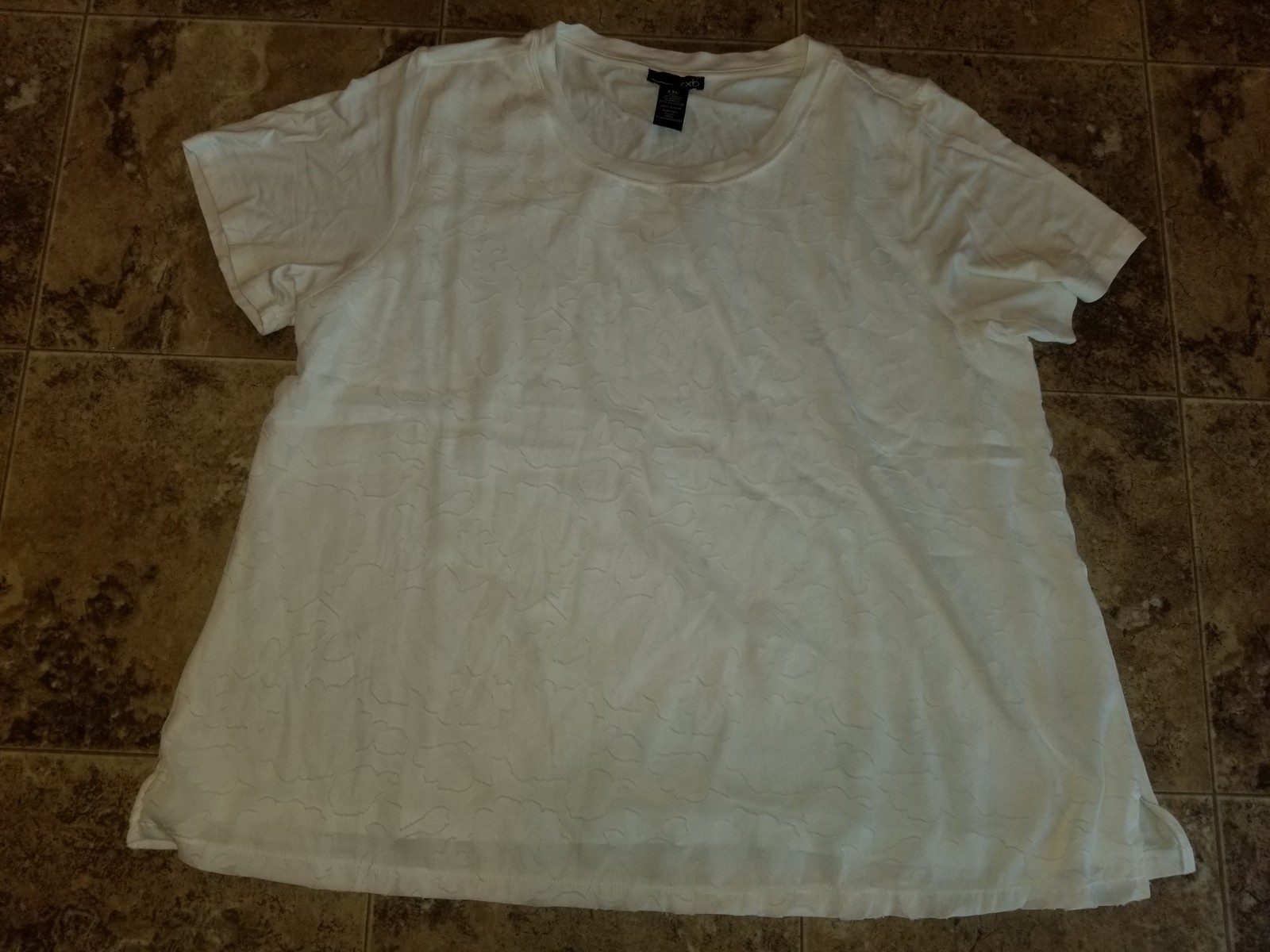 Nwt Womens RXB Layered Shirt Blouse White Spiced Coral Short Sleeved S L XL 2XL