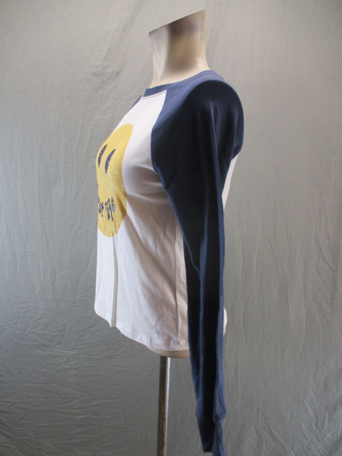NWT Zoe&Liv BEST LIFE Size XS Womens Cotton Blend Crew Neck Long Sleeve Top 449