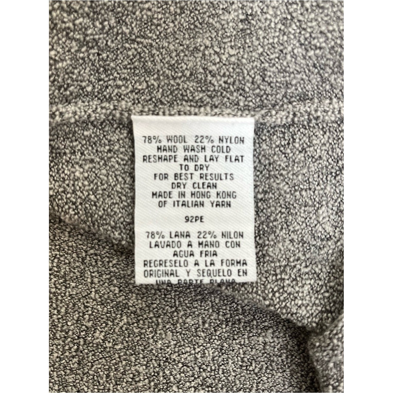 Eileen Fisher Heather Gray Knit Top L Wool Nylon