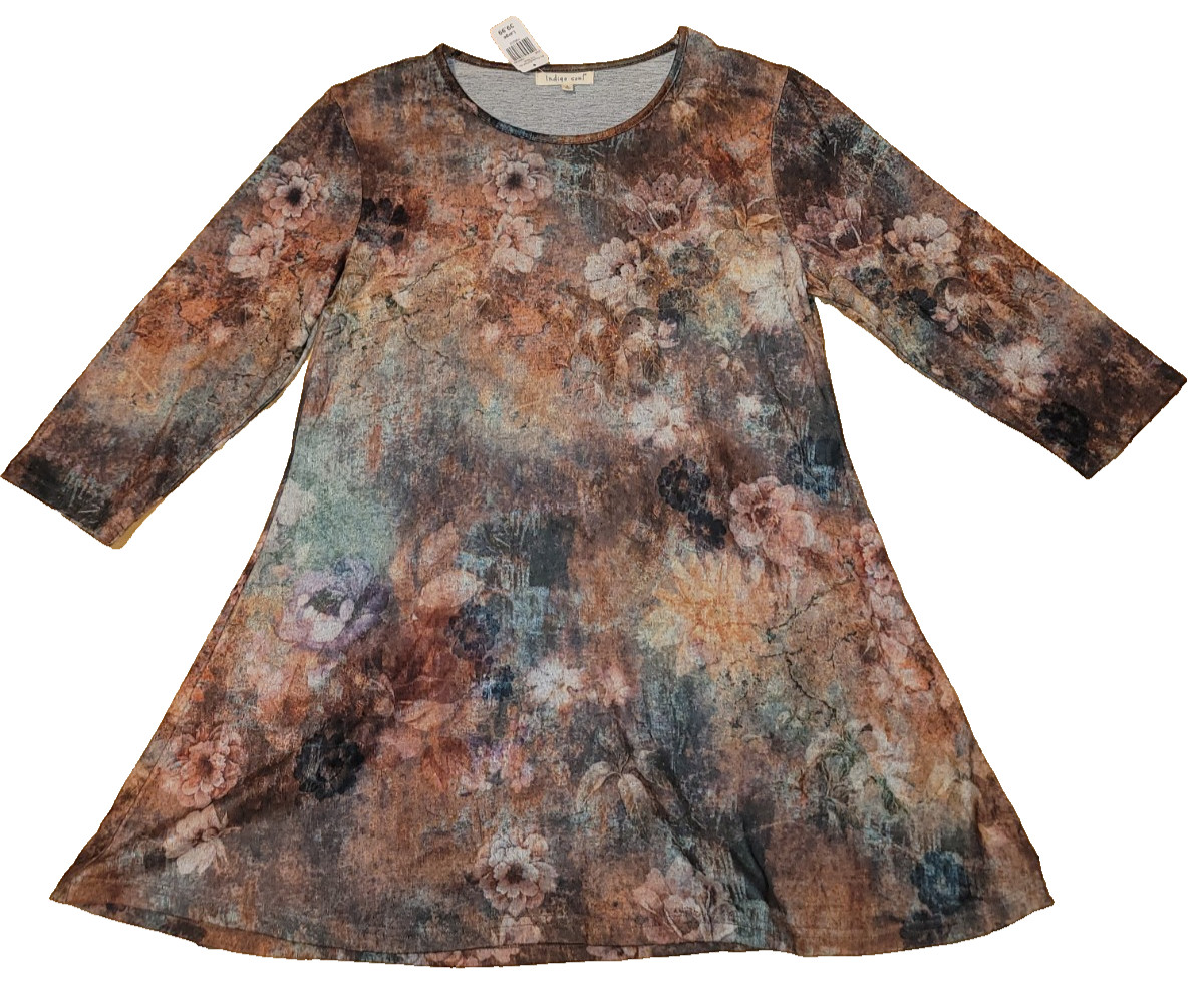Indigo Soul Plus Size Tunic Top, Size Large