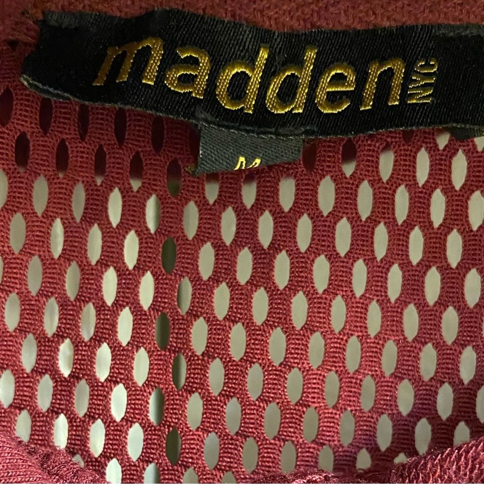 Madden NYC top mesh hooded kangaroo pockets. Medium