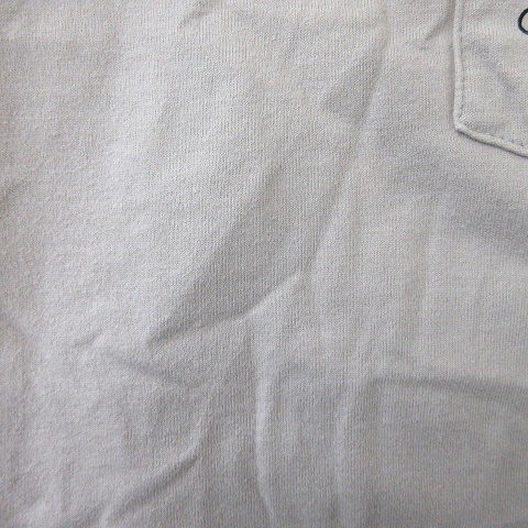 PEANUTS T-Shirt Beige M Short Sleeve Cotton