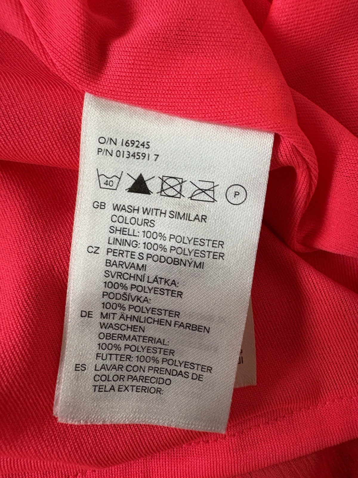 H&M Bright Red Chiffon Blouse Size EUR 34 UK 6 / 8 Long Puff Sleeve Smock Top