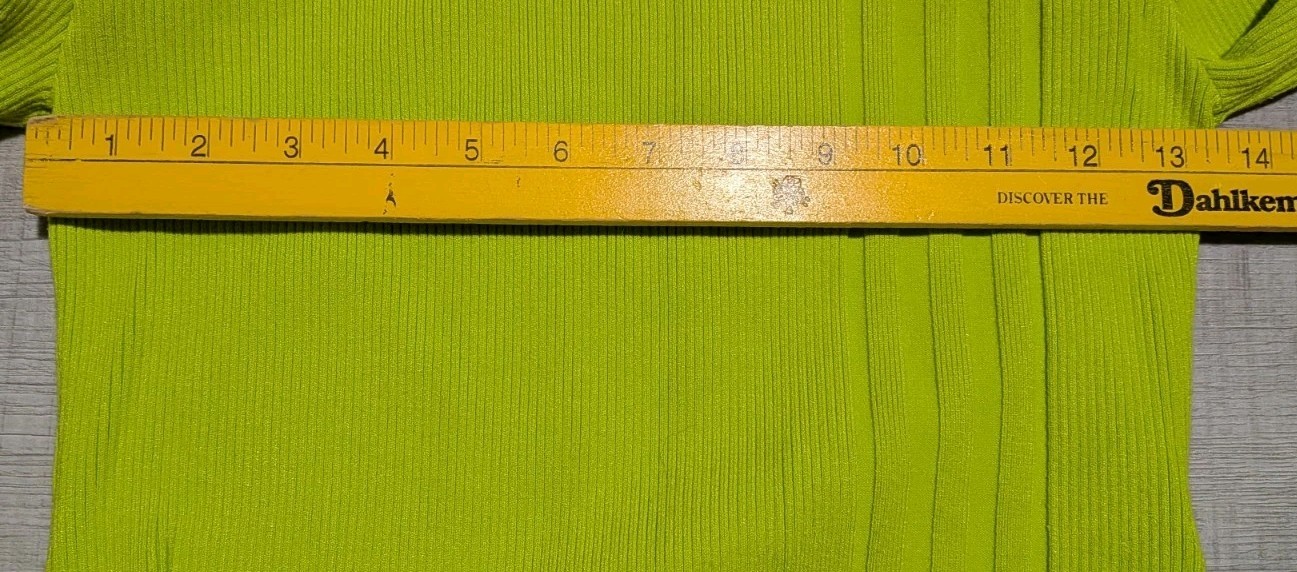 Adidas Ivy Park Halls Of Ivy Turtleneck Rib Bodysuit Slime Green Women’s Sz M