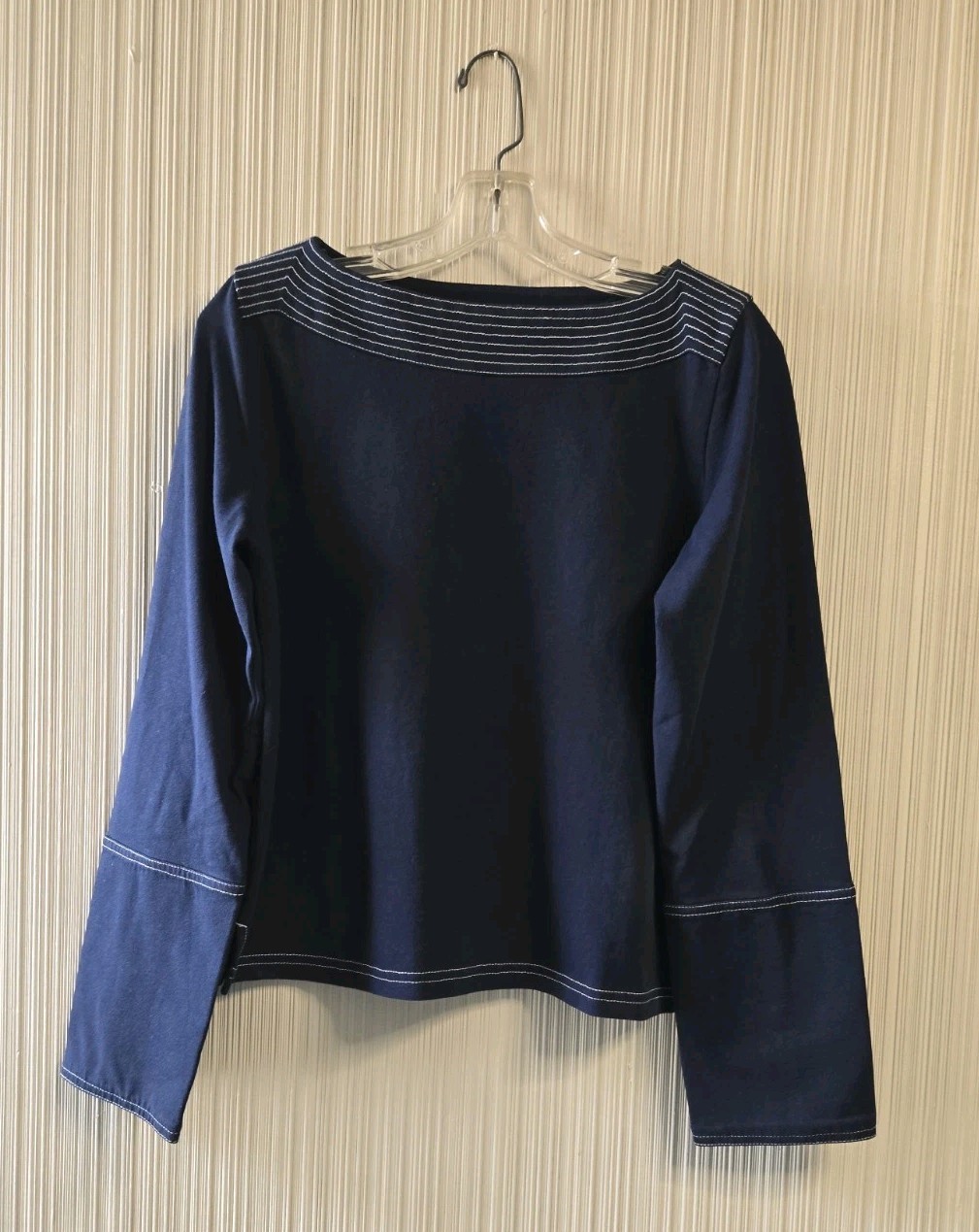 Nwt J. Crew Contrast Stitch Shirt Women Long Sleeve XSMALL Blue
