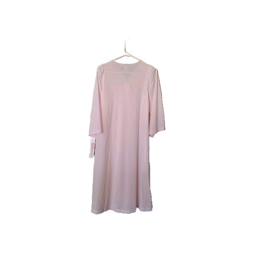 NWT Shadowline Floral Embroidered Pink Robe House Coat Button-Up Women’s Small
