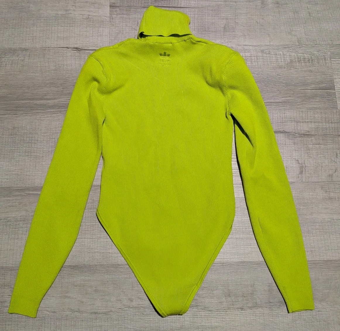 Adidas Ivy Park Halls Of Ivy Turtleneck Rib Bodysuit Slime Green Women’s Sz M