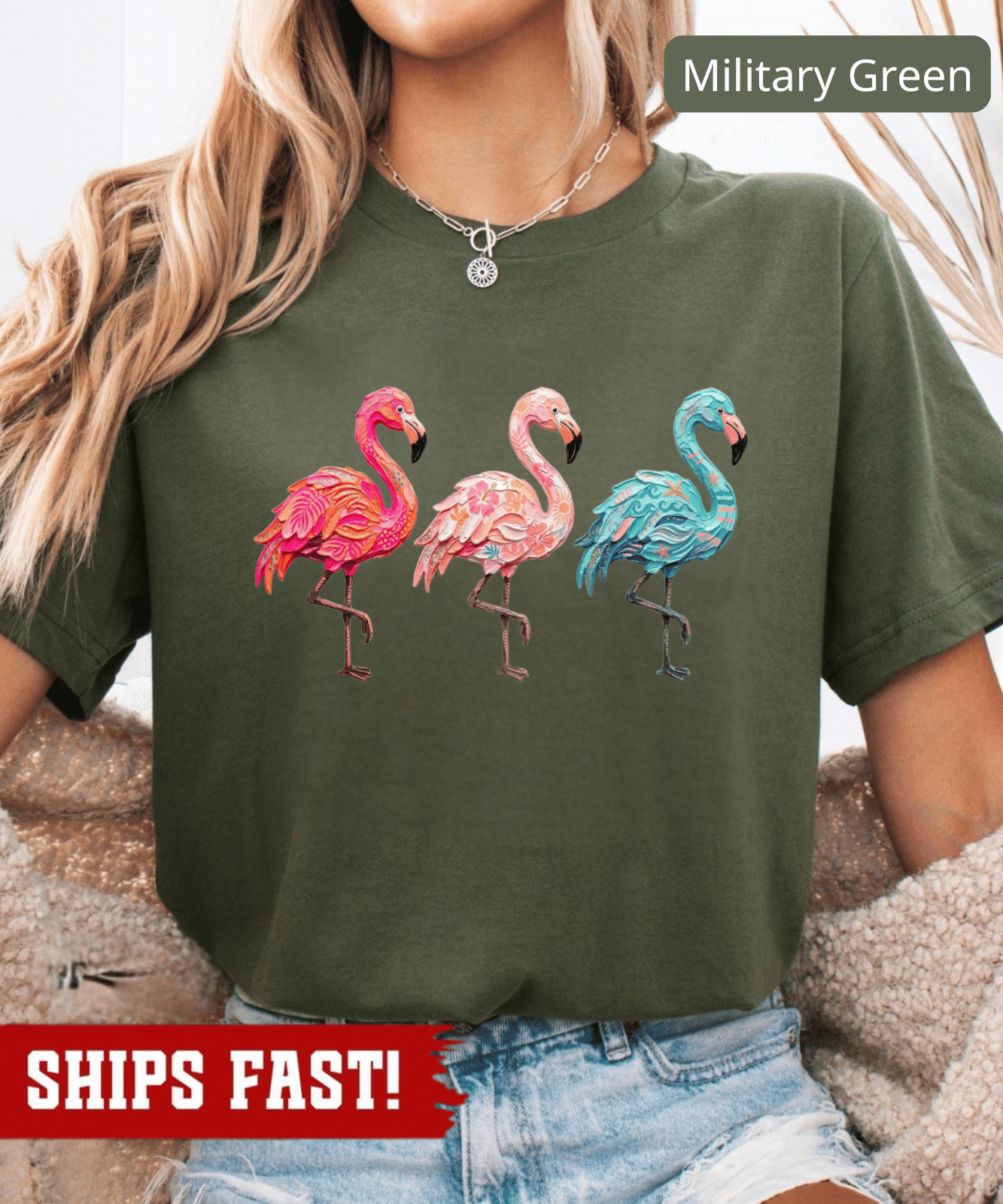 Flamingo Summer Shirt, Hello Summer Flamingo Shirt, Beach Vacation Tee, Cute Sum