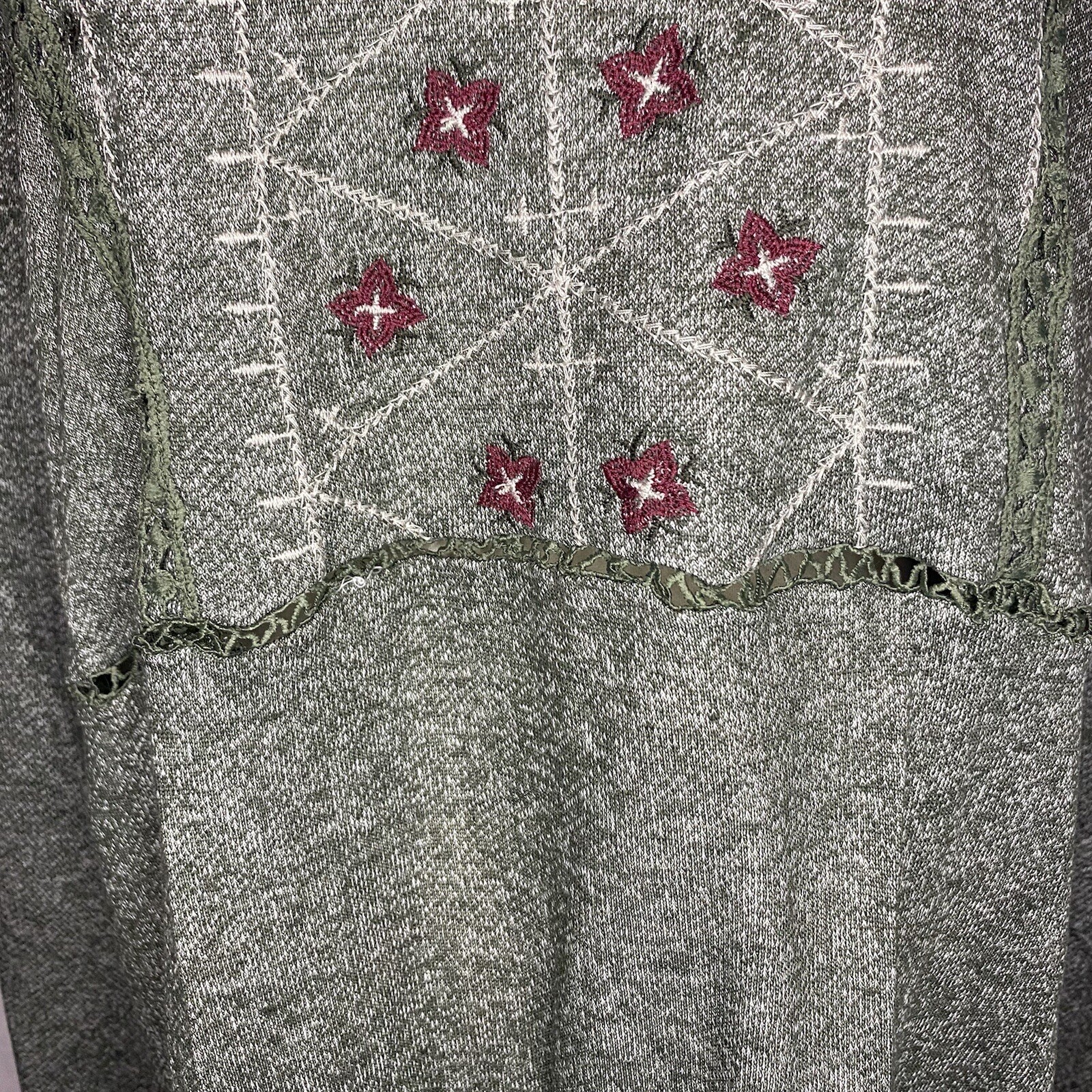 NWT Annabelle Green Embroidered Pullover Cottage Core Sz 2XL