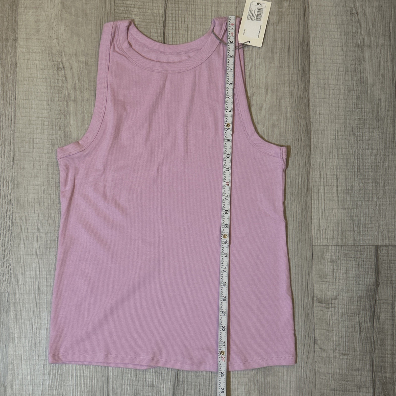 NWT A New Day Womens Ribbed High Neck Tank Top Light Purple 2XL Sleeveless