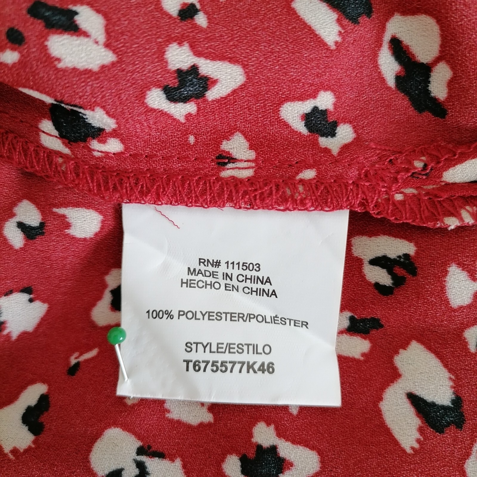 Luxology Womens Red Sleeveless Collared Overall Printed Button Up Top Size S New