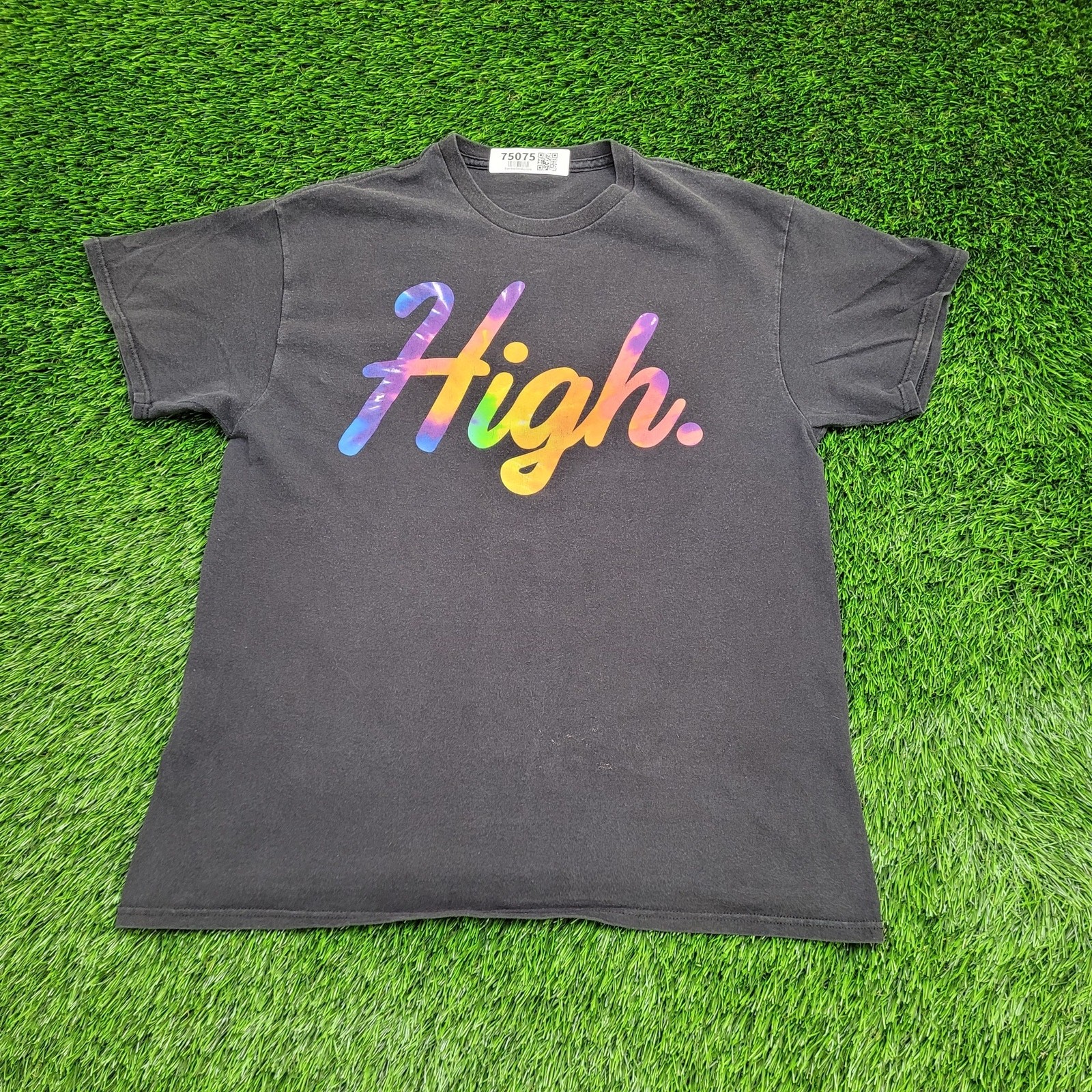 Vintage 90s High Shirt Womens Large 21×26 Spellout 420