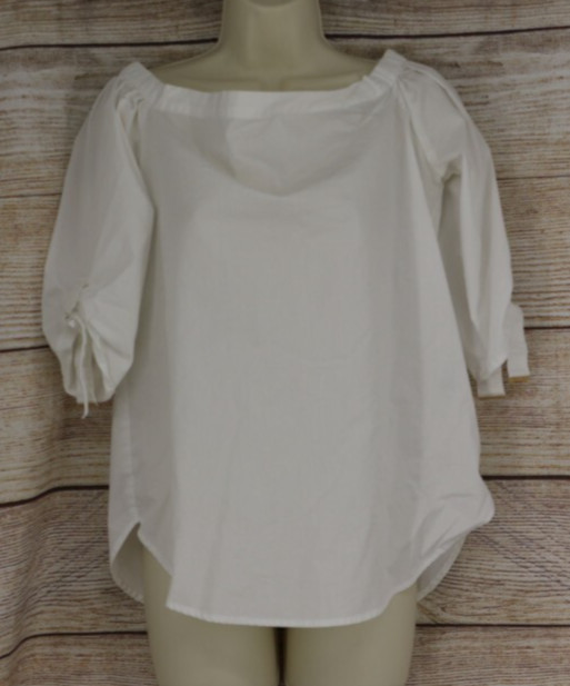 Dynamite Women’s Medium White Blouse 3/4 Sleeve Pullover Top Casual Career Shirt
