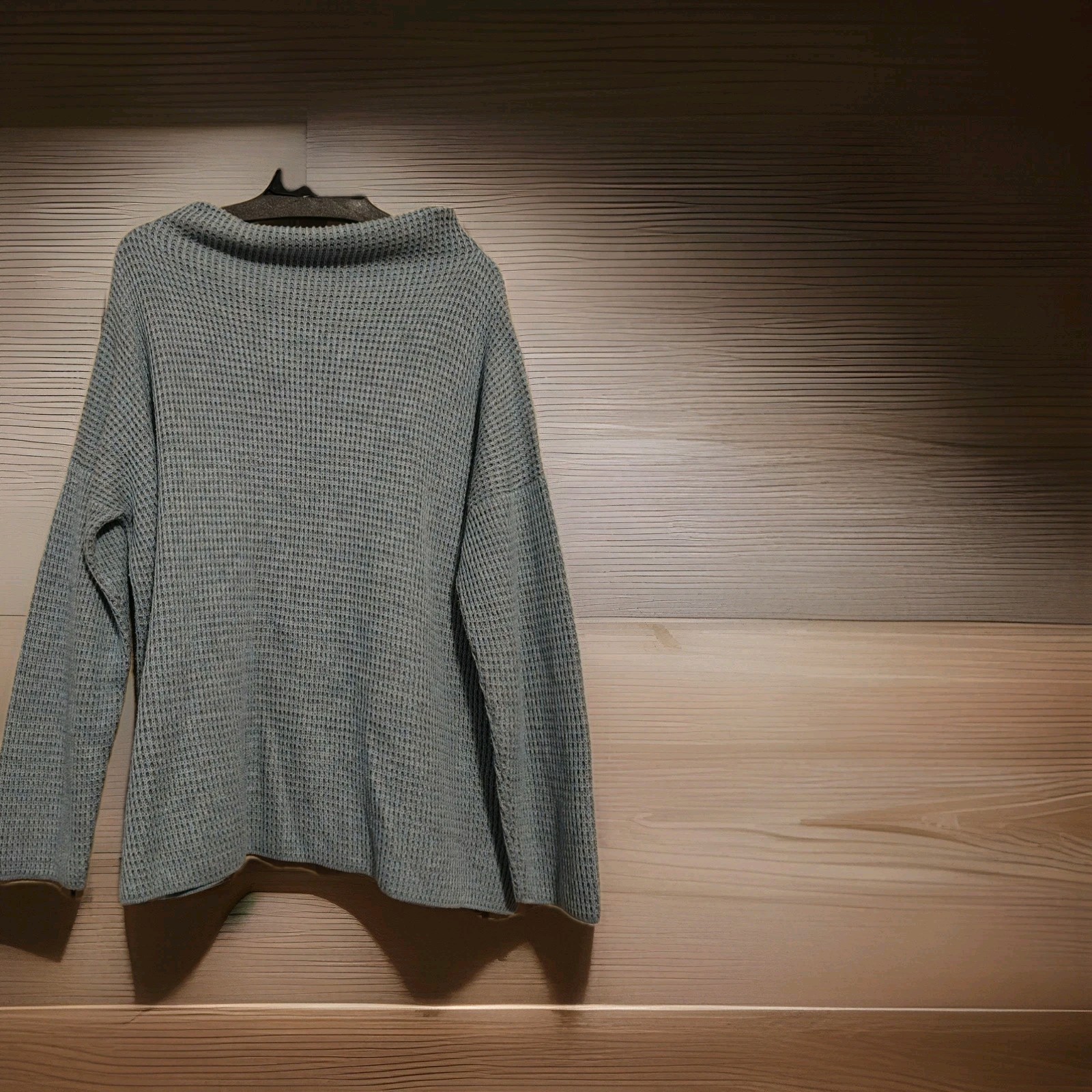 Eileen Fisher Peruvian Organic Cotton Blend Funnel Neck Sweater Sz Small Petite