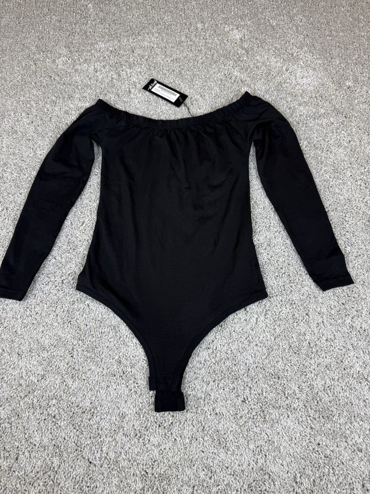 NWT Nasty Girl Body Suit Size 10 Black Long Sleeve Cotton