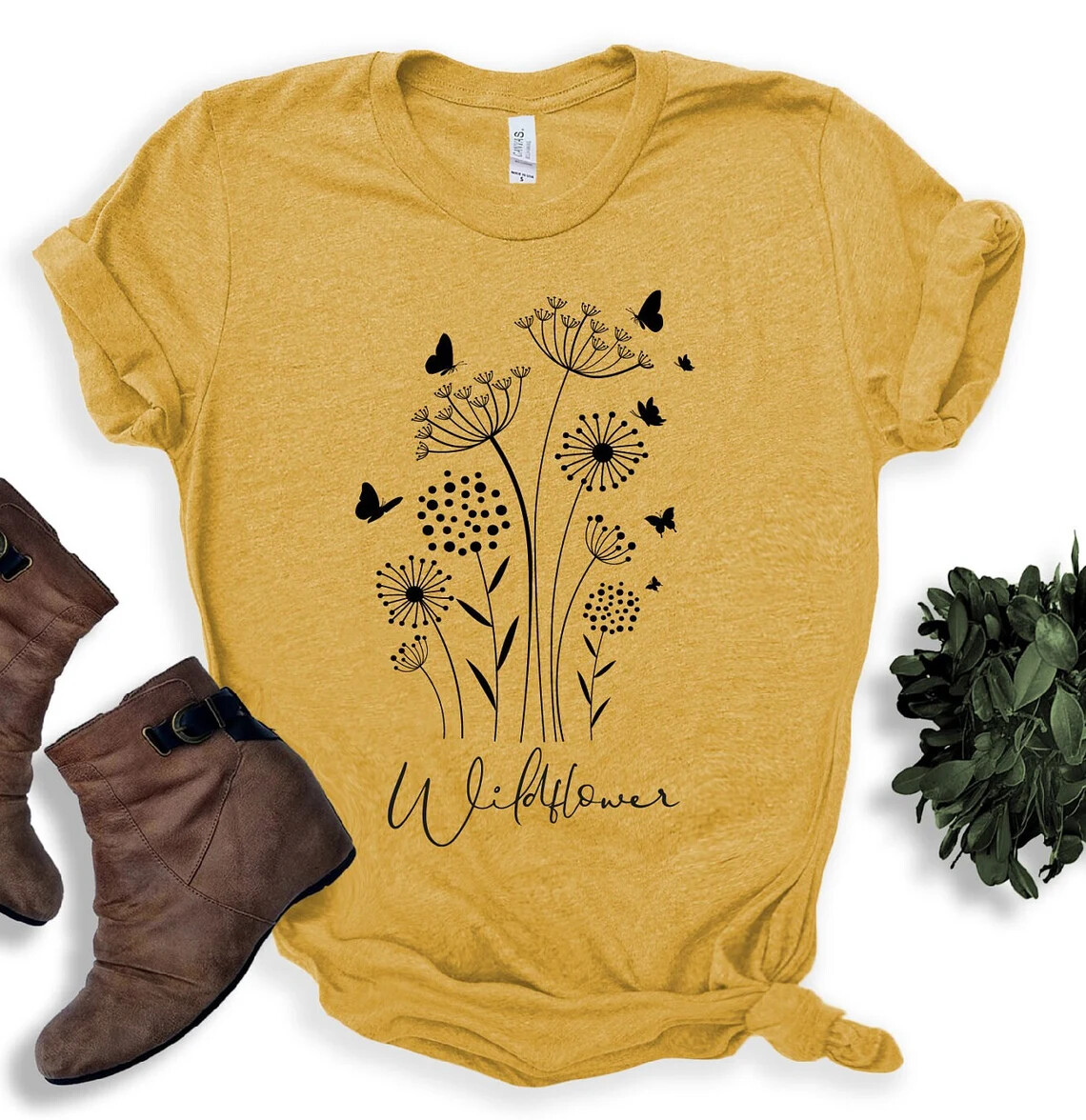 Wild Flowers T shirt, Wildflower tshirt, Floral Shirt, Botanical t Shirt, Nature